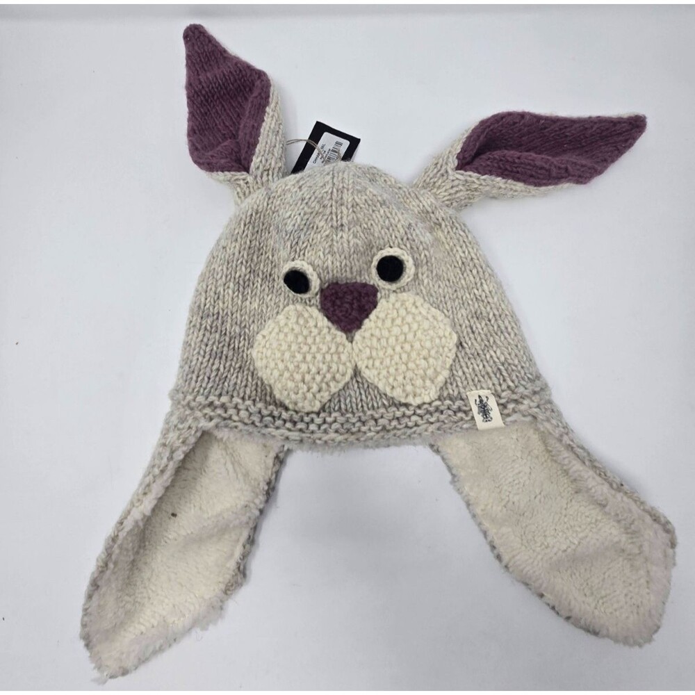 Nirvanna Designs Bunny Hat Wool Sherpa Lined Earflap Adult M/L